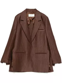 Peserico габардиновый блейзер, коричневый
