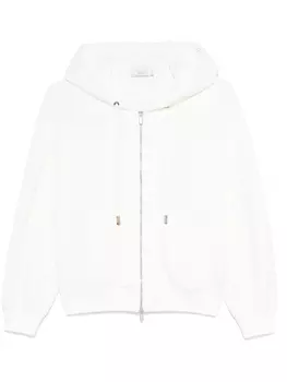 Peserico худи на молнии, белый