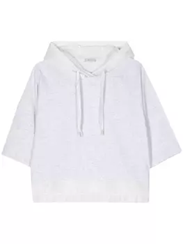 Peserico худи с короткими рукавами и вставками, серый