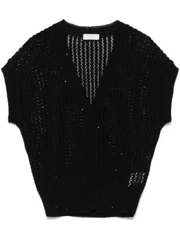 Peserico кардиган рыхлой вязки, черный