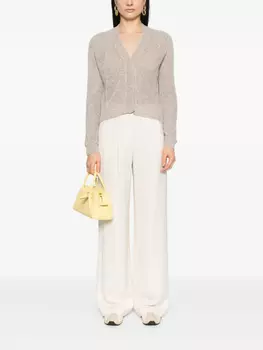 Peserico кардиган с пайетками, нейтральный