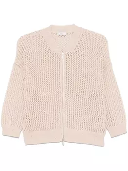 Peserico кардиган с пайетками, нейтральный цвет