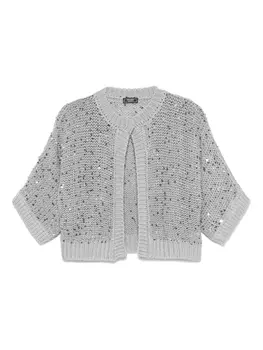 Peserico кардиган с пайетками, серый