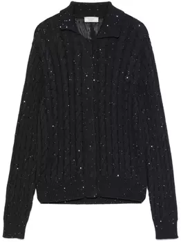 Peserico кардиган с пайетками, синий