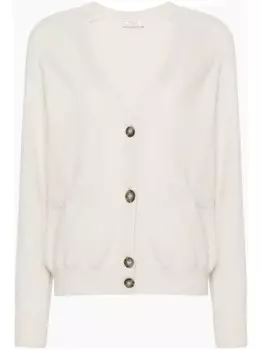 Peserico кардиган с V-образным вырезом и пуговицами, нейтральный цвет
