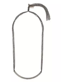 Peserico колье с бахромой, серебряный