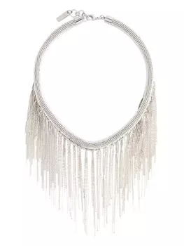 Peserico колье с бахромой, серый