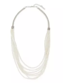 Peserico колье с кристаллами, нейтральный
