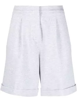 Peserico короткие шорты с завышенной талией, серый