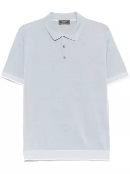 Peserico креповая рубашка поло, синий