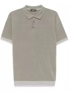 Peserico креповая рубашка поло, зеленый