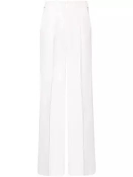 Peserico креповые брюки широкого кроя, белый