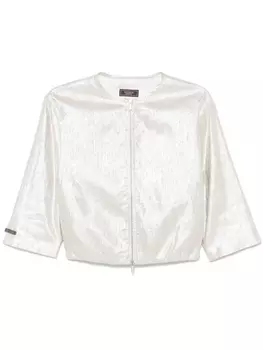 Peserico куртка с эффектом металлик, нейтральный