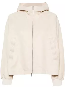 Peserico куртка с вышивкой бисером, нейтральный цвет