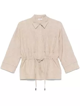 Peserico льняная рубашка, коричневый