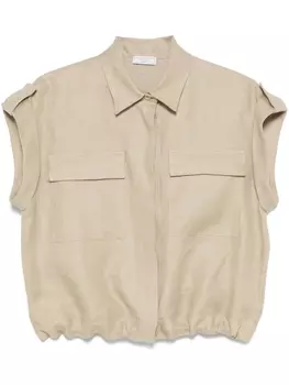 Peserico льняная рубашка, нейтральный