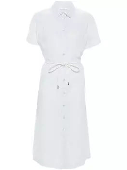 Peserico льняное платье миди в полоску, синий