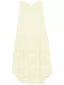 Peserico льняное платье миди, желтый