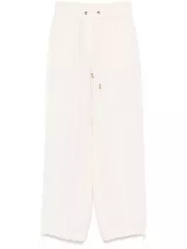 Peserico льняные брюки прямого кроя, нейтральный