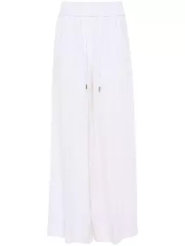 Peserico льняные брюки широкого кроя, нейтральный цвет