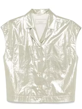 Peserico ламинированная рубашка, золотой