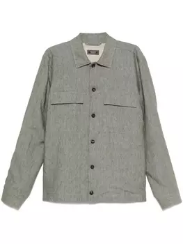 Peserico меланжевая куртка-рубашка, серый