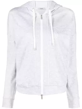 Peserico меланжевое худи на молнии, серый