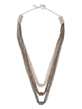 Peserico многослойное колье, серый