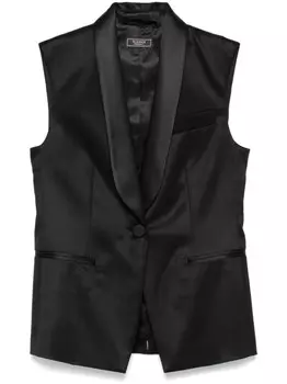 Peserico однобортный жилет, черный
