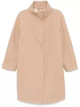 Peserico пальто с эффектом металлик, коричневый