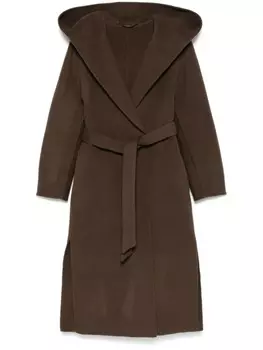 Peserico пальто с поясом, коричневый