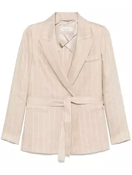 Peserico пиджак в полоску, нейтральный