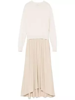 Peserico платье макси с бисером, белый