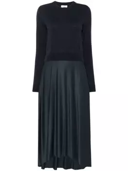 Peserico платье макси со вставками, синий