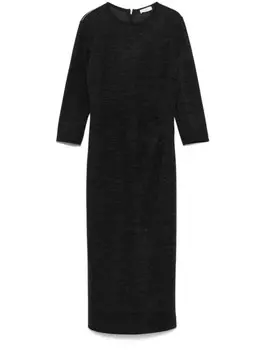 Peserico платье миди из джерси, серый