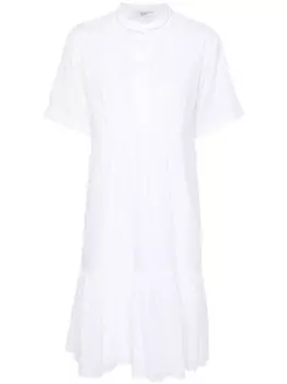 Peserico платье миди с бисером, белый