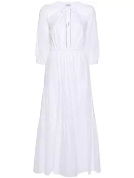 Peserico платье миди с бусинами, белый