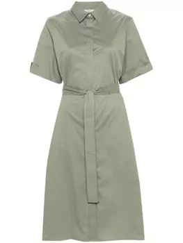 Peserico платье-рубашка длины миди, зеленый