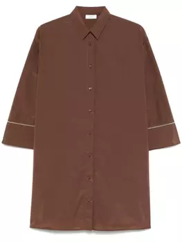 Peserico платье-рубашка мини, коричневый