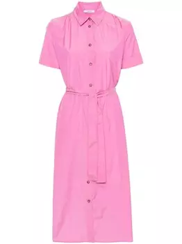 Peserico платье-рубашка с поясом, розовый