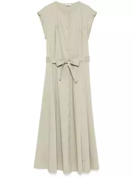 Peserico платье-рубашка с поясом, зеленый