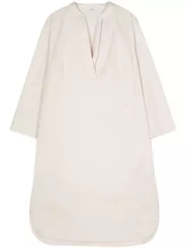 Peserico платье-туника с бисером, нейтральный цвет