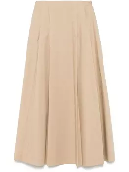 Peserico плиссированная юбка макси, нейтральный