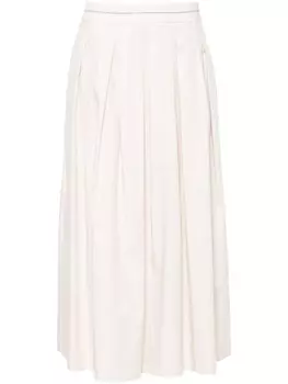 Peserico плиссированная юбка макси, нейтральный цвет