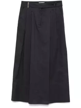 Peserico плиссированная юбка макси, синий