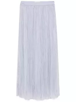 Peserico плиссированная юбка миди, синий