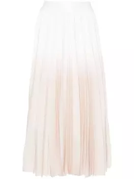 Peserico плиссированная юбка с эффектом омбре, нейтральный цвет