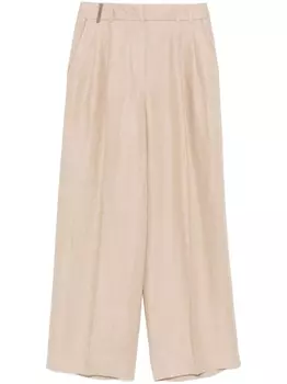 Peserico плиссированные брюки, нейтральный цвет