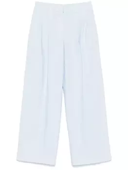 Peserico плиссированные брюки прямого кроя, синий