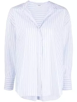 Peserico полосатая рубашка с длинными рукавами, белый